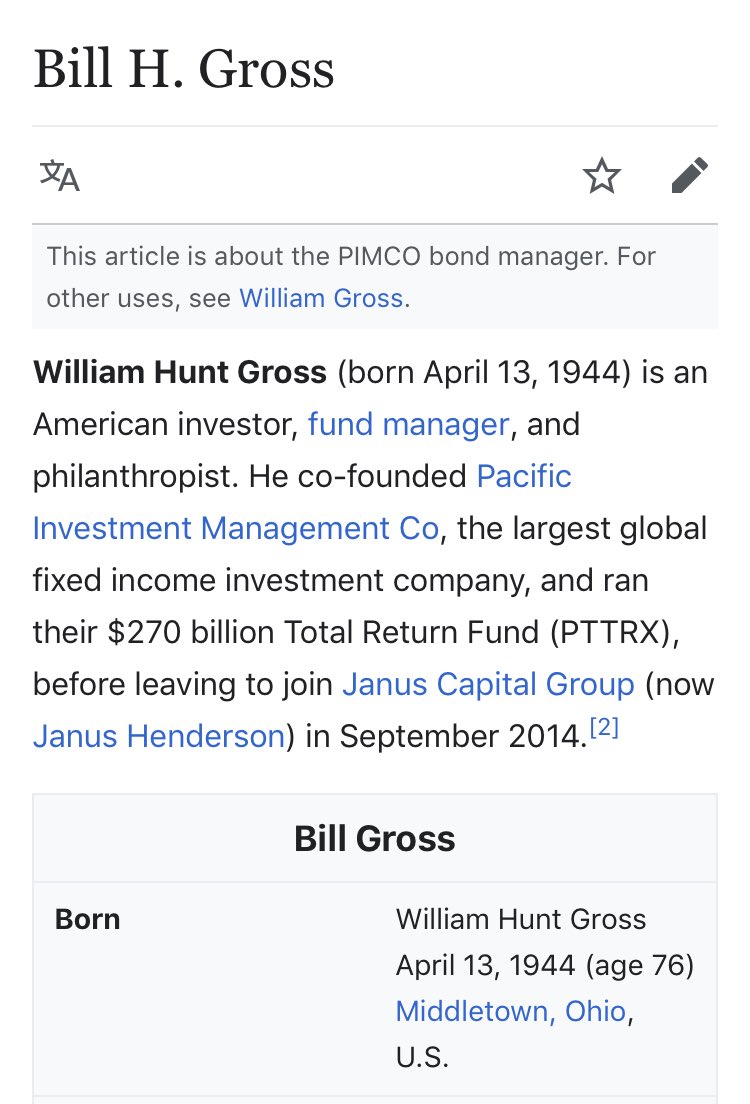 52/ BILL GROSSFounded PIMCO; went to JanusDespite being R, donated to Obama & other Dems in ‘08Claimed Trump voters would suffer under  @realDonaldTrump ‘s policies, repeatedly insults his policies