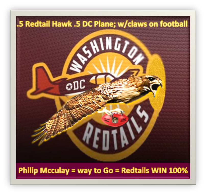 blujeve's tweet photo. @reesewaters Saw the news; Fantastic !! From Ontario Canada = My 2 cent$ ! RedTail Hawks !!!  Bird as the DC historic Plane, This Keeps the Feathers of the original Team mascot, and ALL the past redskins, redtails planes, are in the hawks, all winners, to hunt and clutch the Football to WIN. https://t.co/eUuBkRPEs8