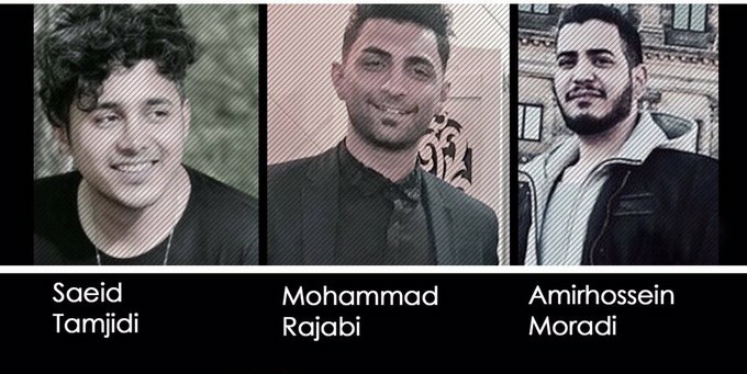 AlwaysGloden's tweet photo. IN 5 HOURS THE IRAN'S GOV IS GOING TO EXECUTE THESE MEN FOR SIMPLY PROTESTING.

FFS THIS IS MURDER.

#اعدام_نکنید 
#StopExecutionOfIranianProtestors https://t.co/90U4aa399b