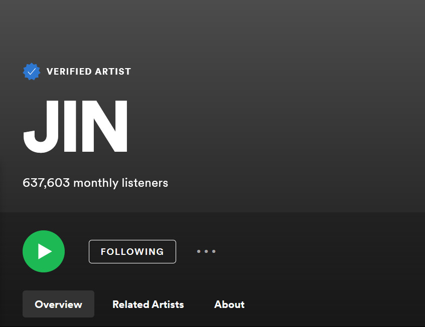 BTSquadPress's tweet photo. [INFO]📰

¡Oficialmente los perfiles en Spotify de Seokjin y Taehyung, han sido verificados!

Se unen a los perfiles verificados de BTS, RM, J-Hope, SUGA y AGUST D.

@BTS_twt #BTS #BTSARMY 👏👑 https://t.co/MhTLgHcXbZ