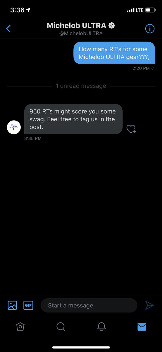 skyjvvg's tweet photo. I didn’t even think @MichelobULTRA would hit me back but they did! Retweet so a college kid can get some merch https://t.co/AyluFP0m6H