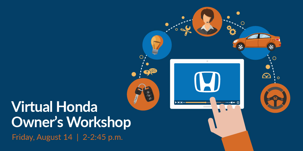 Join us for the next LIVE📲 #HondaOwners Workshop on Facebook!

Post questions about your vehicle in our Facebook Event prior to the workshop. facebook.com/events/5997133… 

Our Parts and Service Director will answer them LIVE In the workshop. 
 📅August 14, at 2 p.m. - 2:45 p.m.