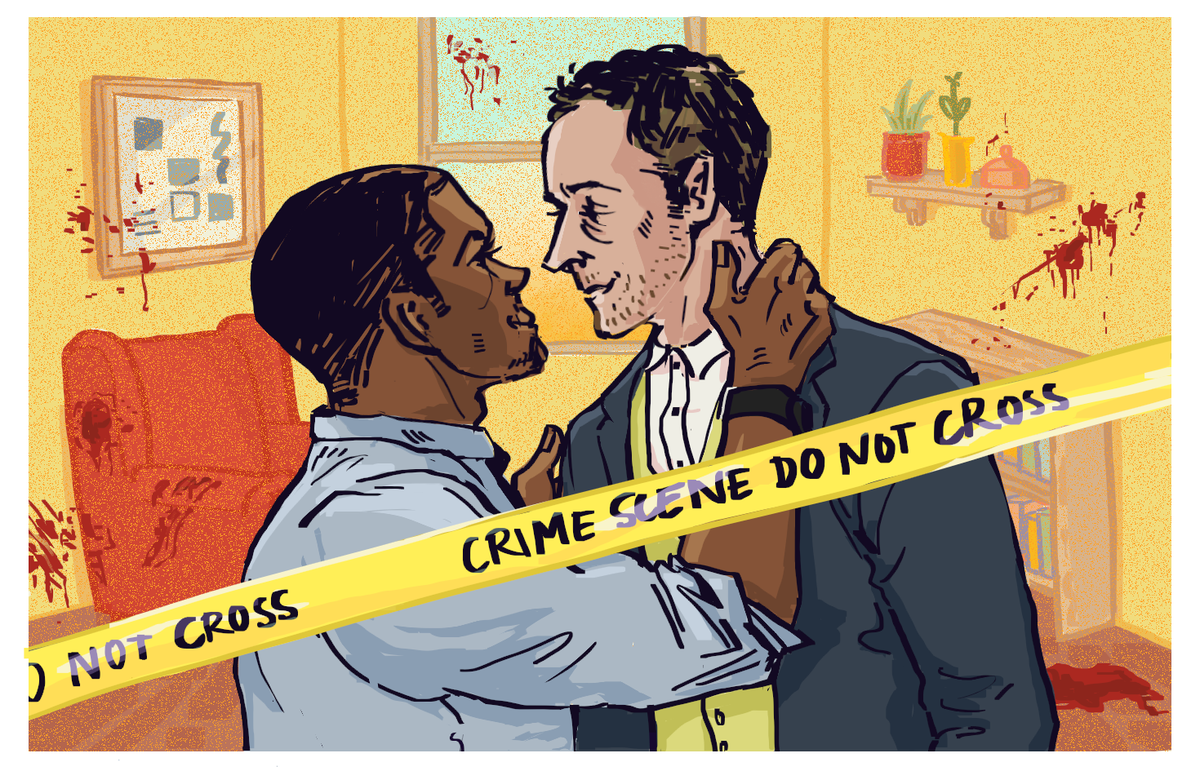 tgtbata's tweet photo. solving crimes and making out etc etc #blood #elementary #lockbell #sherlockholmes #marcusbell https://t.co/dJjKbr40Sn