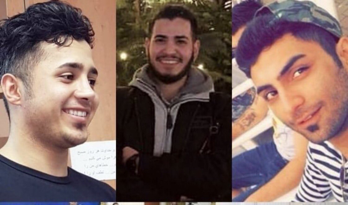 Sagen wir alle klar und unmissverständlich NEIN: Diese 3 jungen Männer will das Mullah-Regime im #Iran hängen. Sie haben 2019 für die Demokratie demonstriert. Das oberste Gericht hat die Todesurteile bestätigt. NEIN. @HeikoMaas bitte handle! 
#StopExecutionsInIran 
#اعدام_نکنید