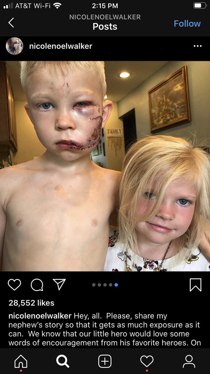 BenhamBrothers's tweet photo. In a world of sissified, weak men this little six-year-old did one of the most manly things we’ve ever seen. And the left wants to talk about #toxicmasculinity - this is true masculinity and it’s anything but #toxic.  We’re praying for you, Bridger! https://t.co/z7fOsXC5Le