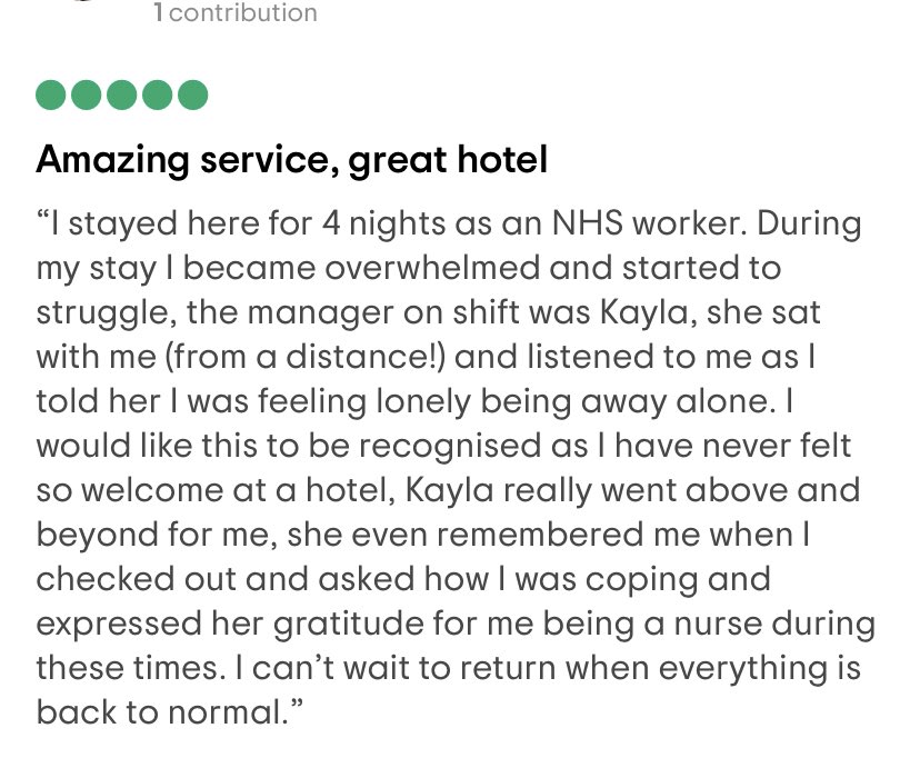 Haven’t posted in a while as myself and my teams have been focusing on our guests and ensuring during these uncertain times we can we can offer them a great place to stay. Thank you team Cardiff City Centre you make me so proud. <a href="/AkshayPa2004/">Akshay Agarwal</a> <a href="/SDEBDD/">simon ewins</a>