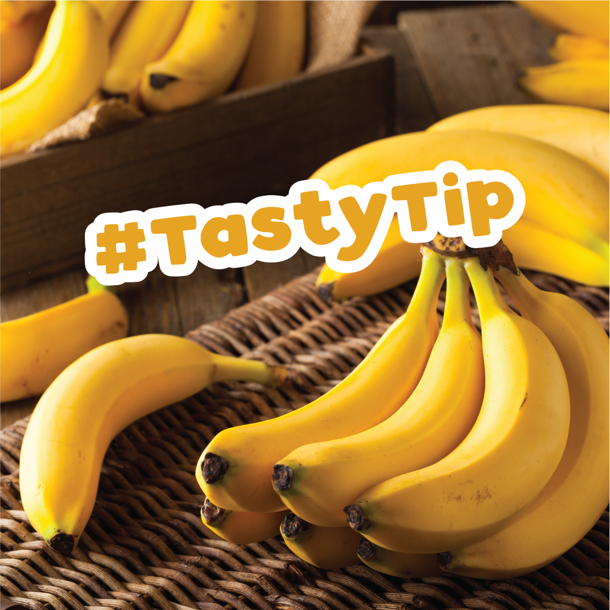 🍌Tips for keeping your bananas from ripening too fast:
1. Hang them, away from other produce.
2. Wrap the stems in plastic wrap.
3. Once ripe, pop them in the fridge.
4. Put 'em in the freezer.
#TastyTipTuesday