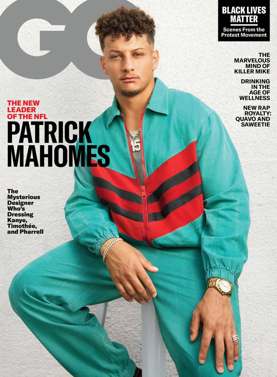 GQ Report (@gqreport) on Twitter photo Introducing GQ’s August cover star and NFL superstar <a href="/PatrickMahomes/">Patrick Mahomes II</a>. Here’s how the quarterback is spending his time on and off the field: gq.com/story/patrick-… Introducing GQ’s August cover star and NFL superstar <a href="/PatrickMahomes/">Patrick Mahomes II</a>. Here’s how the quarterback is spending his time on and off the field: gq.com/story/patrick-…
