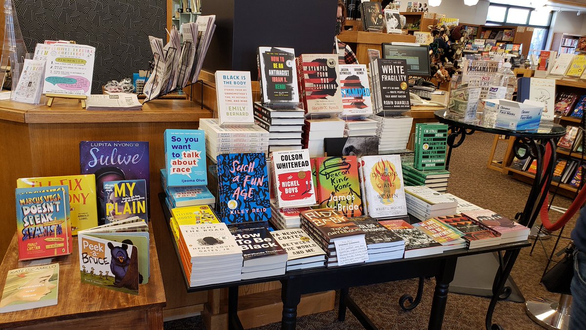 aalbc's tweet photo. In Wichita Kansas at @Watermarkbooks here are just a couple of several great displays @kwamealexander @JerryCraft @JustUsBooks @DrIbram https://t.co/XZXhbscQ9c