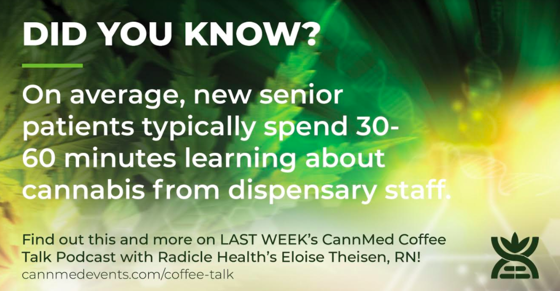CannMedEvents's tweet photo. DID YOU KNOW? Find out more on last week's Coffee Talk Podcast with #CannMed2020 presenter and medical practicum instructor, @eloisetheisen, Board-Certified Adult Geriatric Nurse Practitioner & CEO of #RadicleHealth. @CannabisNurses Listen now: https://t.co/SZNEuFRSLY https://t.co/QLQensTazQ
