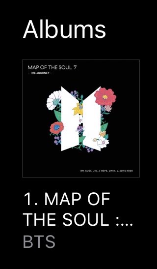 BTSxCanada's tweet photo. 🇨🇦 iTunes chart update

#MapOfTheSoul7TheJourney is still the #1 album in Canada!

Songs:
#1 (+1) Your eyes tell

Congratulations @BTS_twt! And special congrats to Jungkook for his work producing and writing 💜

All MOTS 7 TJ songs are charting in the top 50! https://t.co/XUgshRJ3MN
