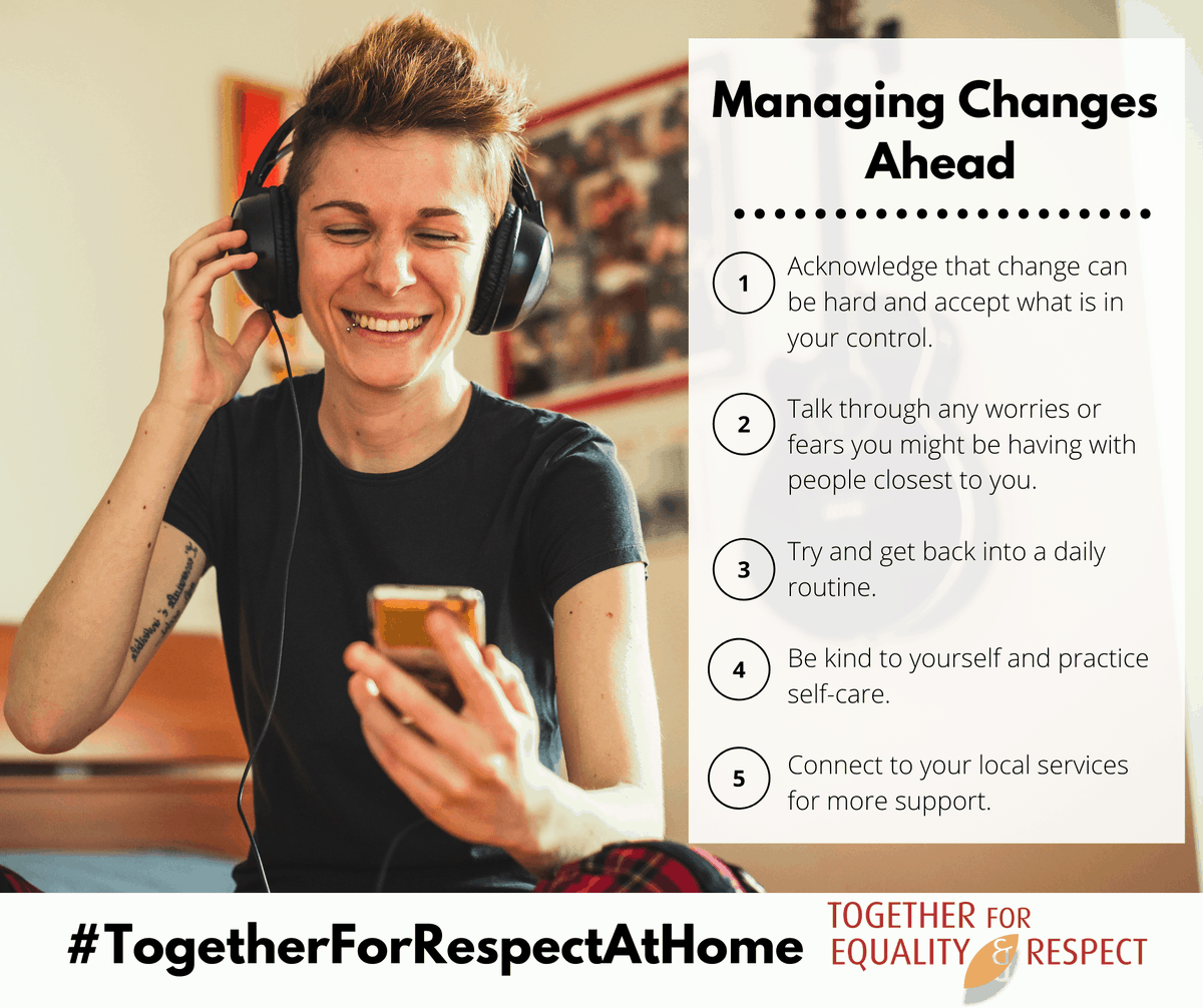 SthMalleePCP's tweet photo. We have endured many changes and challenges recently. Even as we slowly start to
transition back to our regular way of living and working this may also feel a bit
overwhelming. Here are some useful tips for managing the changes ahead of us.
#TogetherForRespectAtHome https://t.co/rteHRrFu0P