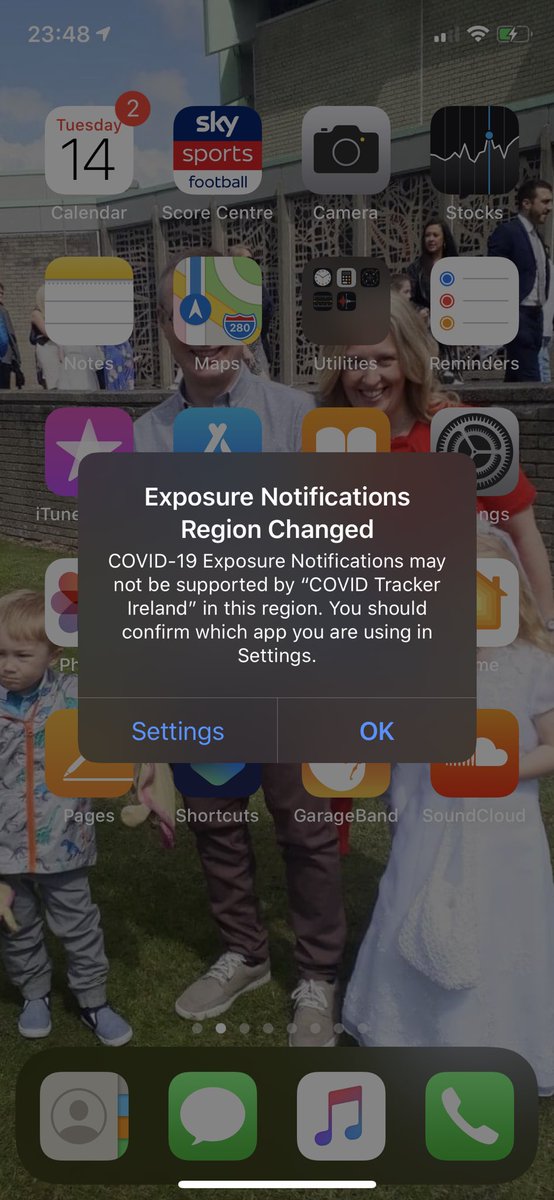Ado100's tweet photo. Got this message a couple of times tonight. Anything i need to do or anyone else seeing it @HSELive #COVID19 #trackerapp #TrackandTrace https://t.co/hHuT2bvzbg