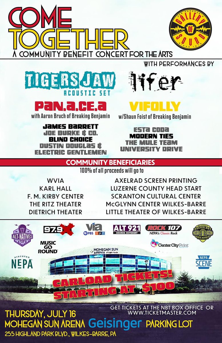 TannerSnyderDB's tweet photo. You can get your tickets from us! No fees $25 savings - Ticket at Will Call - Car Load (4 people) General Adm $96.50 - Silver $146 for 4 People. Biggest Concert in this area at Mohegan Sun Arena PA- Safe Outdoor live tailgate concert! Join the fun. Ticket https://t.co/Vep38I3kaq https://t.co/uux3o1cPJV