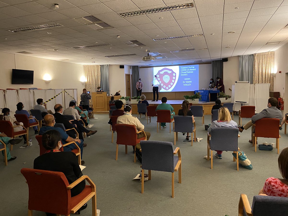 NeilDardis's tweet photo. Fantastic medical education awards at #WexhamPark - really inspiring to share some outstanding stories of commitment &amp; passion in this very unusual year for our trainees &amp; so grateful to our senior teams for their support for juniors &amp; education @drpipskip @tblho @kunal_khanna https://t.co/FjTVdenaWY
