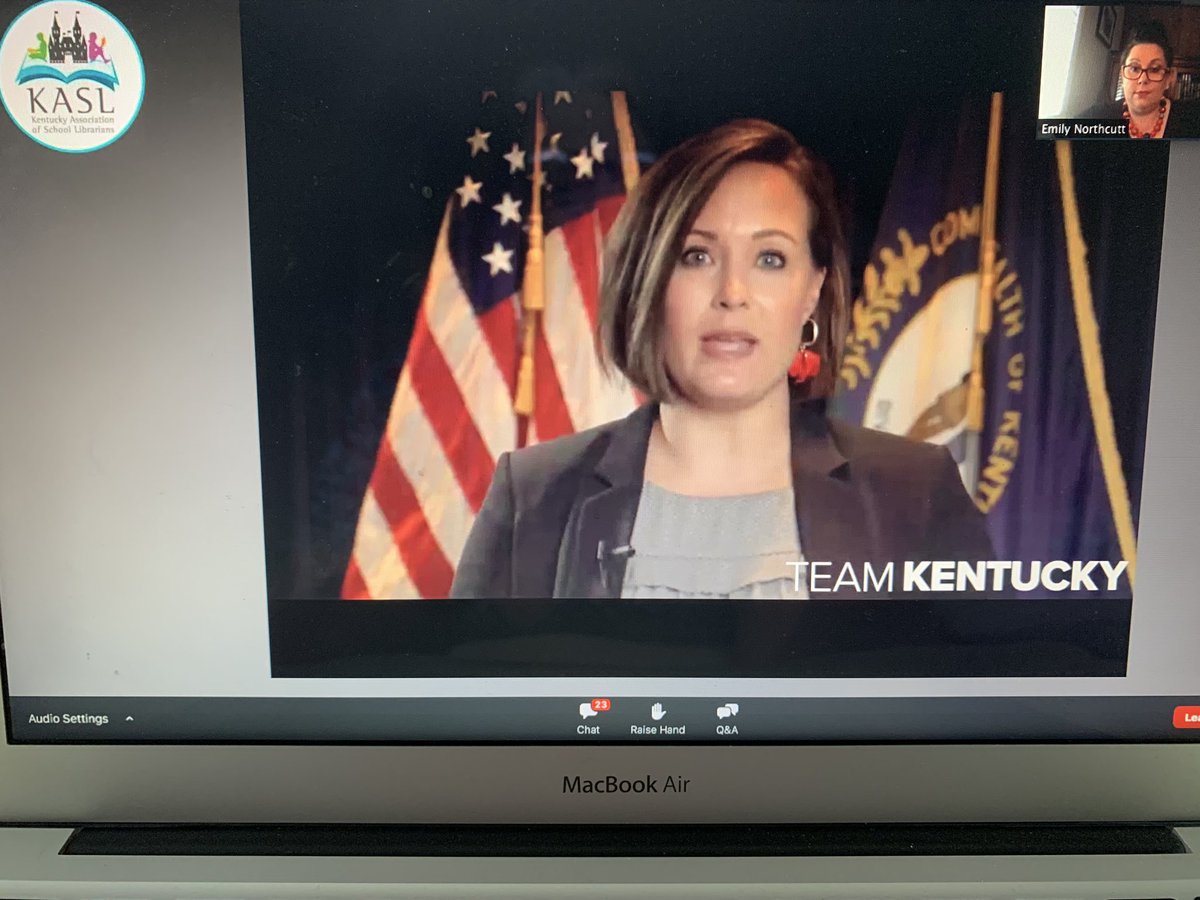 felicawhite's tweet image. Big thanks to @JColemanKY for addressing us and at #KASLSR20. Your support as a fellow educator and leader for #TeamKentucky remind us that our future is bright and we’re in this together. #LibrariesLead