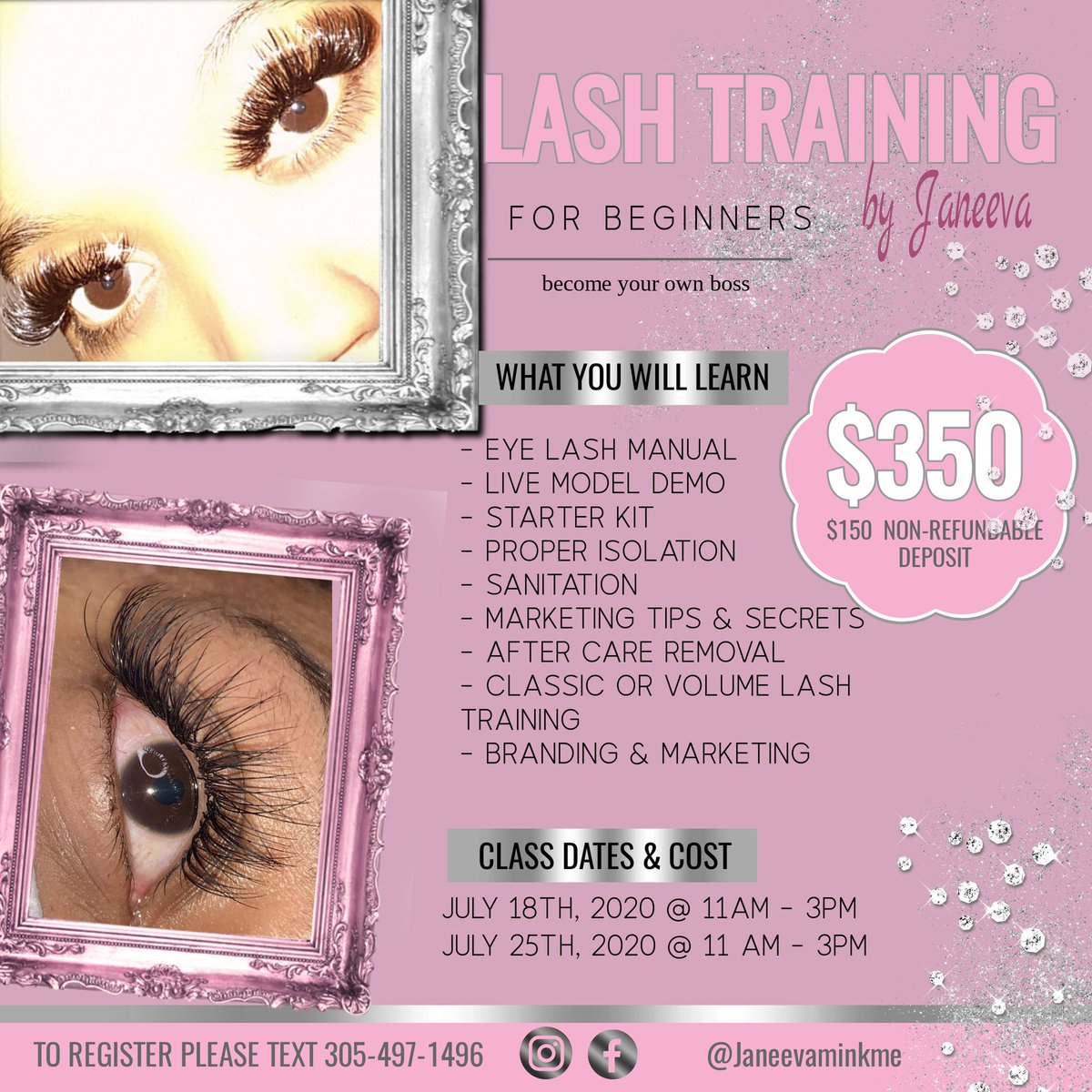 apyx_Fdm's tweet photo. Hey lovelies💜I’m a certified lash technician looking for some young ladies who are business minded and want to become their own boss. now providing training. you will get your own certification of completion. Dm if interested or share 💕thank you! #browardlashtech #miamilashtech https://t.co/gcIwix7EaQ