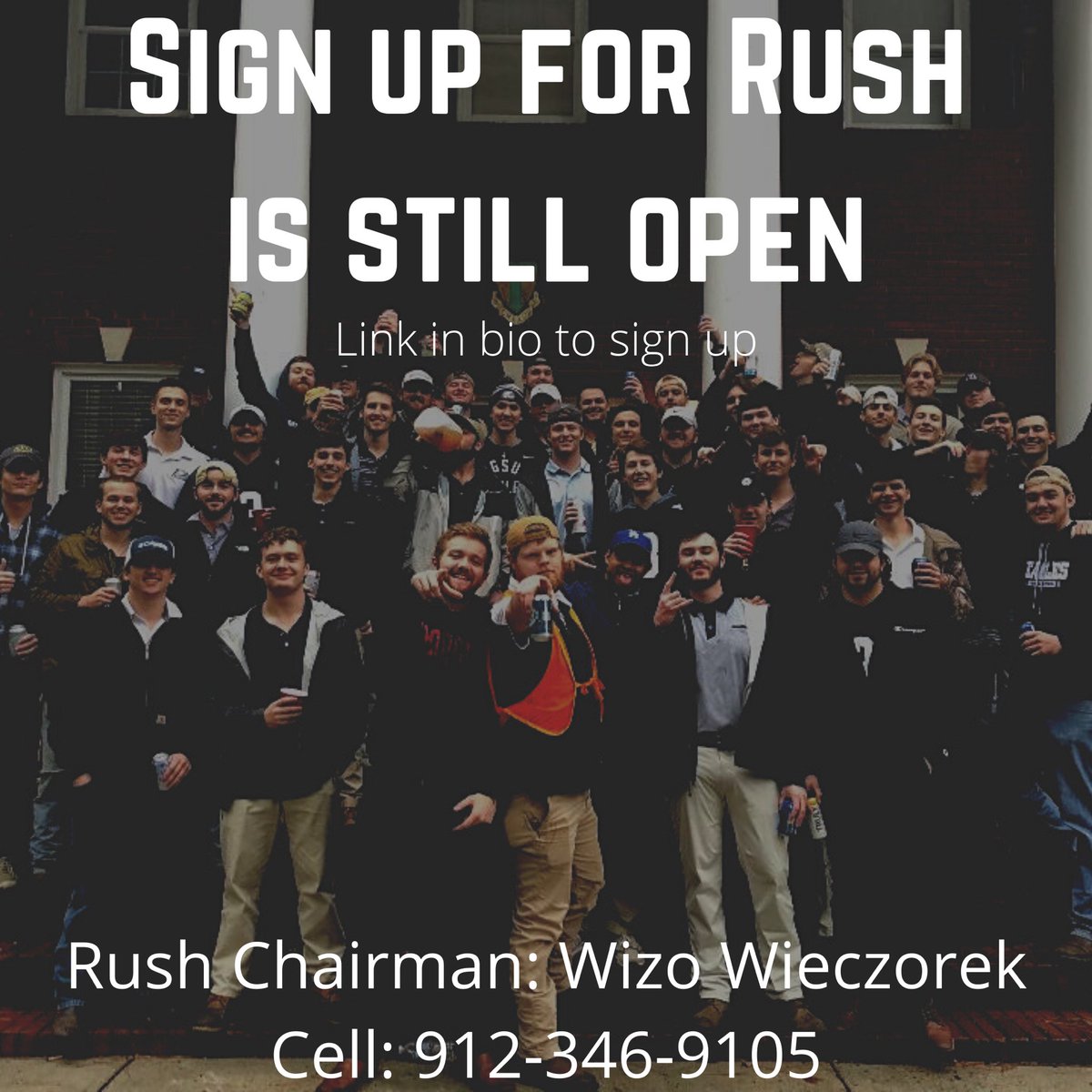 Just a few weeks left before school and sign up for rush is still open! If you have any questions feel free to contact our rush chair @wizo_25 ! His # is 912-346-9105. Look forward to seeing everyone in the fall!