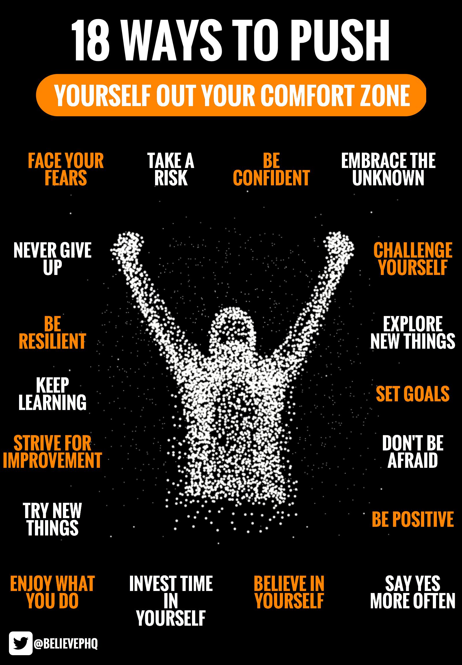 Believeperform 18 Ways To Push Yourself Out Your Comfort Zone T Co 8g6paavjvp Twitter