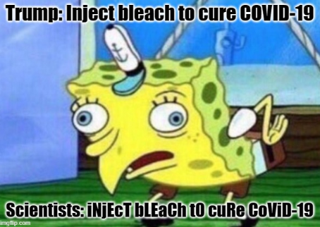aaliahvc's tweet photo. I think scientists and doctors are the people who should be calling the shots about how we deal with the ongoing COVID-19 pandemic... #trumpmeme #MCO335 https://t.co/8rZ7tcC1Bf