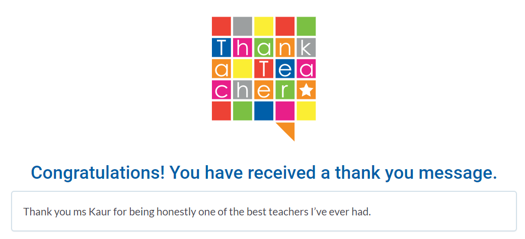 japleen_kaur1's tweet photo. Wow! Just received this! @UKThankATeacher #makesitworthwhile #loveteaching #ThankATeacher https://t.co/CHLPlncCtR