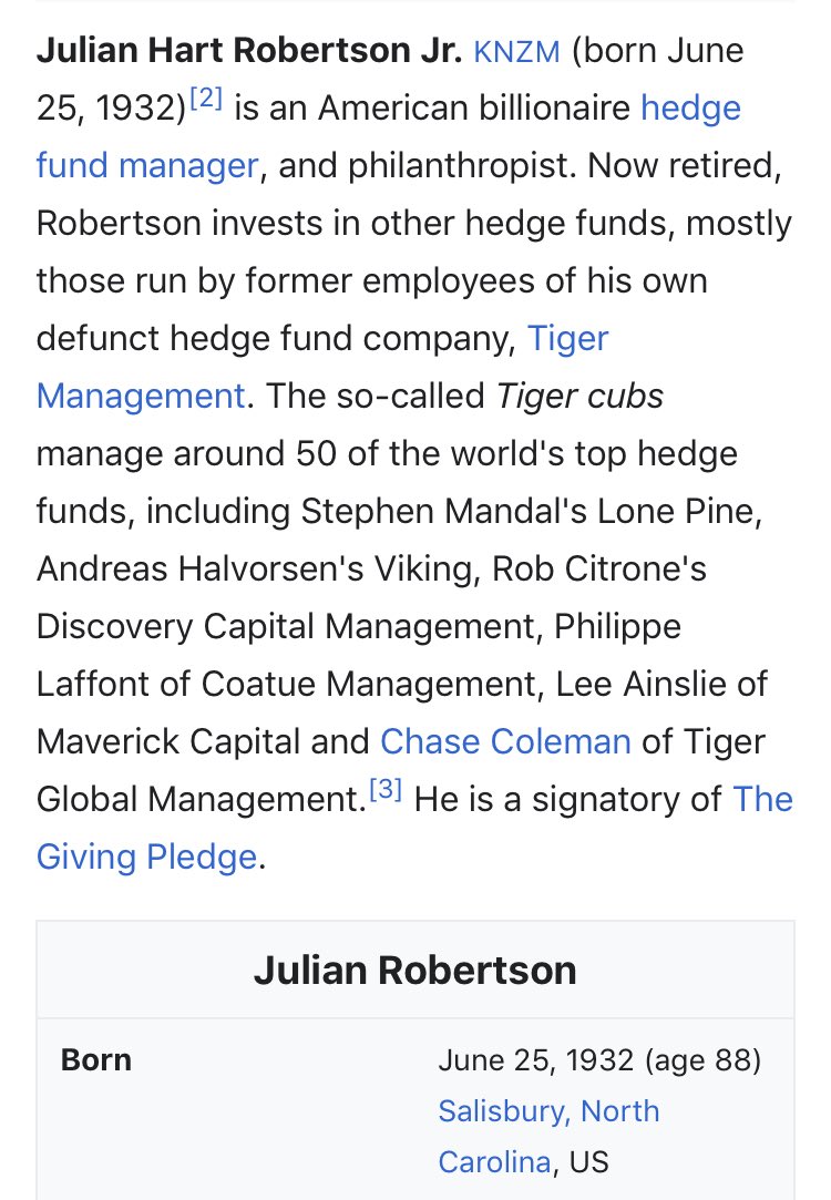 56/ JULIAN ROBERTSON JRHedge FundsStem cell researchDonated to Mittens and JebClaims to hate HRCTook $800K in COVID aid from NZ govt