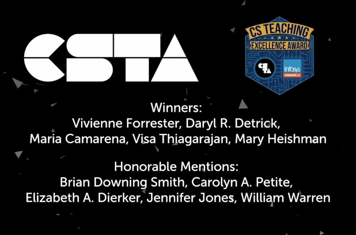 Congrats to all of the CS Teaching Excellence Award winners, especially my good friend <a href="/WillWarrenCS/">William Warren</a> -- very well deserved! #CSTA2020 #CSinSF