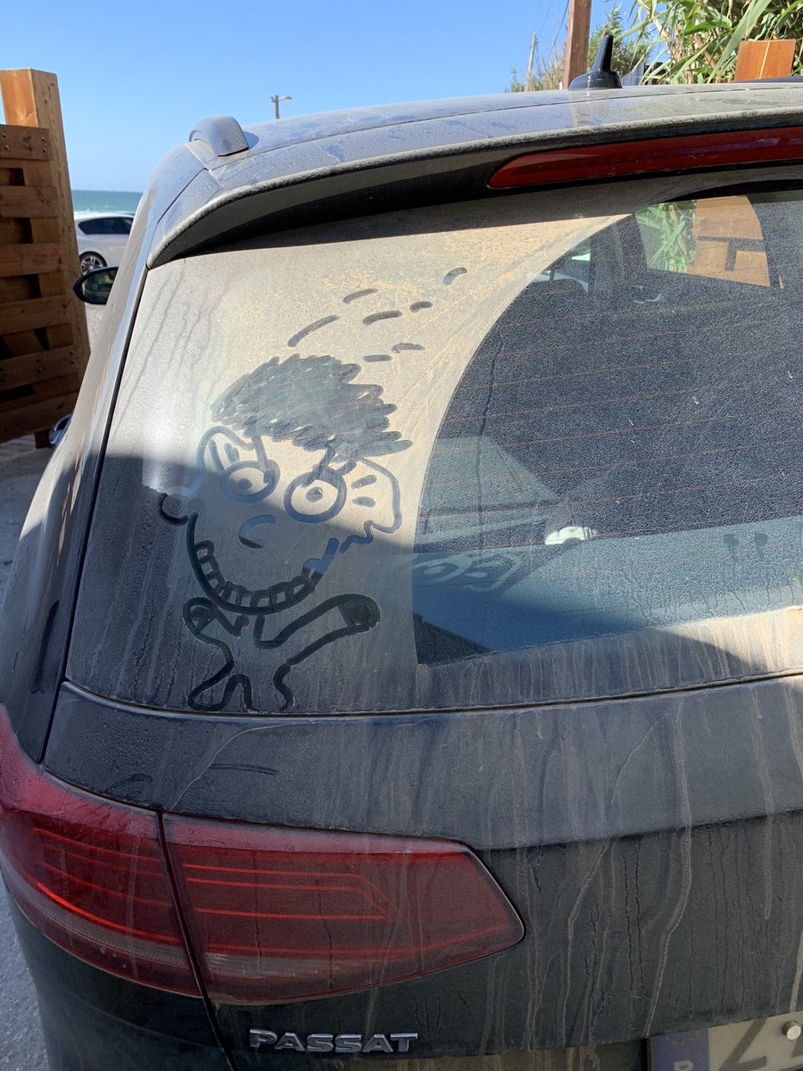Quando és um artista e crias
 arte no carro do teu patrão 😂