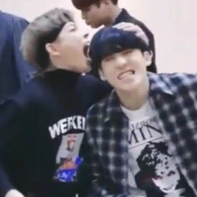 itbcy's tweet photo. you know how hongjoong always bites the members? it’s cause they’re made of cake... https://t.co/kkS2MpXUp5