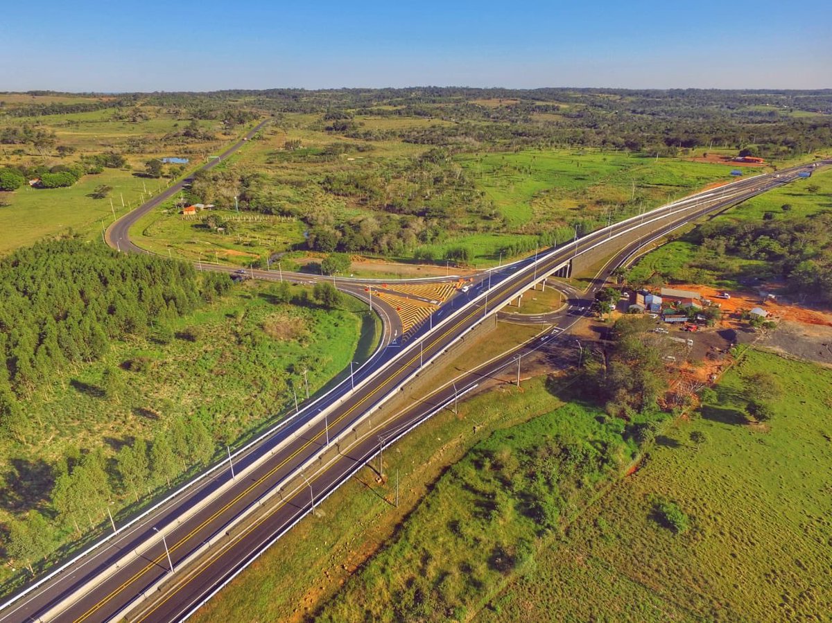 ArnoldoWiens's tweet photo. Viaducto Santani, listo para inaugurar. Interseccion de la ruta PY03 y PY22 @mopcparaguay @MaritoAbdo https://t.co/BA9UFUwfzy