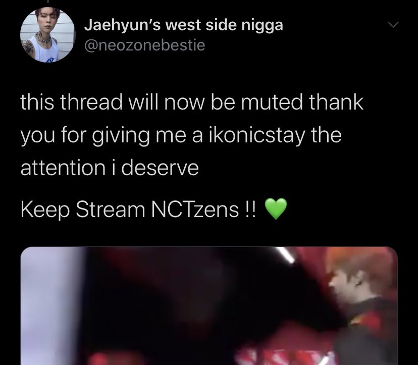 this thread is bs, but im laughing more at people going 'its a moa' and then this ss being shown. like.. nctzens, from what i know, get along with stays and i don't think we got any beef with ikonics. im not saying it's a moa either but this shit is a set up for fanwars  https://twitter.com/neozonebestie/status/1283121390686810115