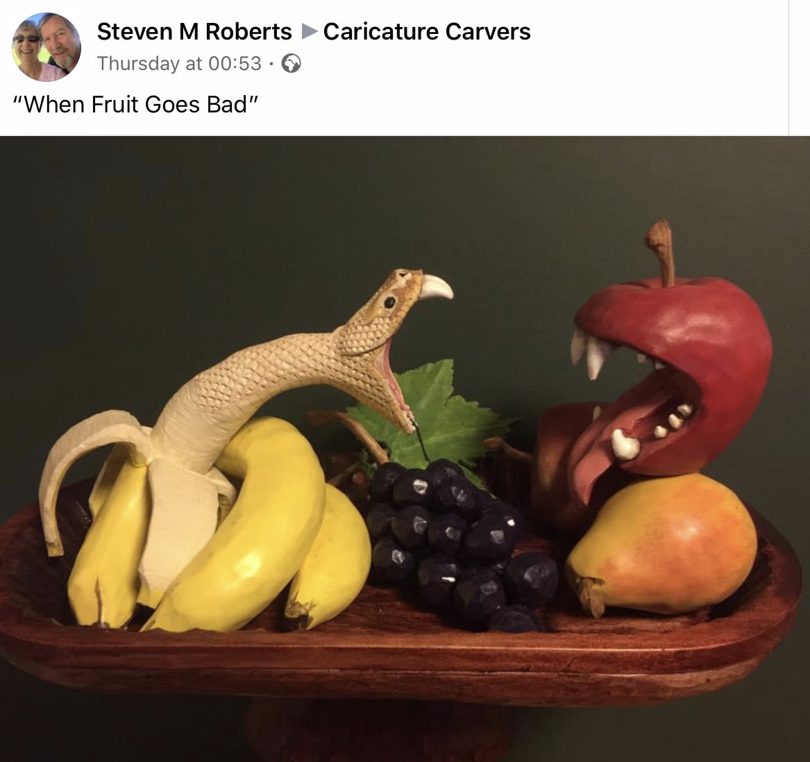 Great hand carved wood spirit the last 3 carvings with a difference all very well carved
Just a matter of taste 😊