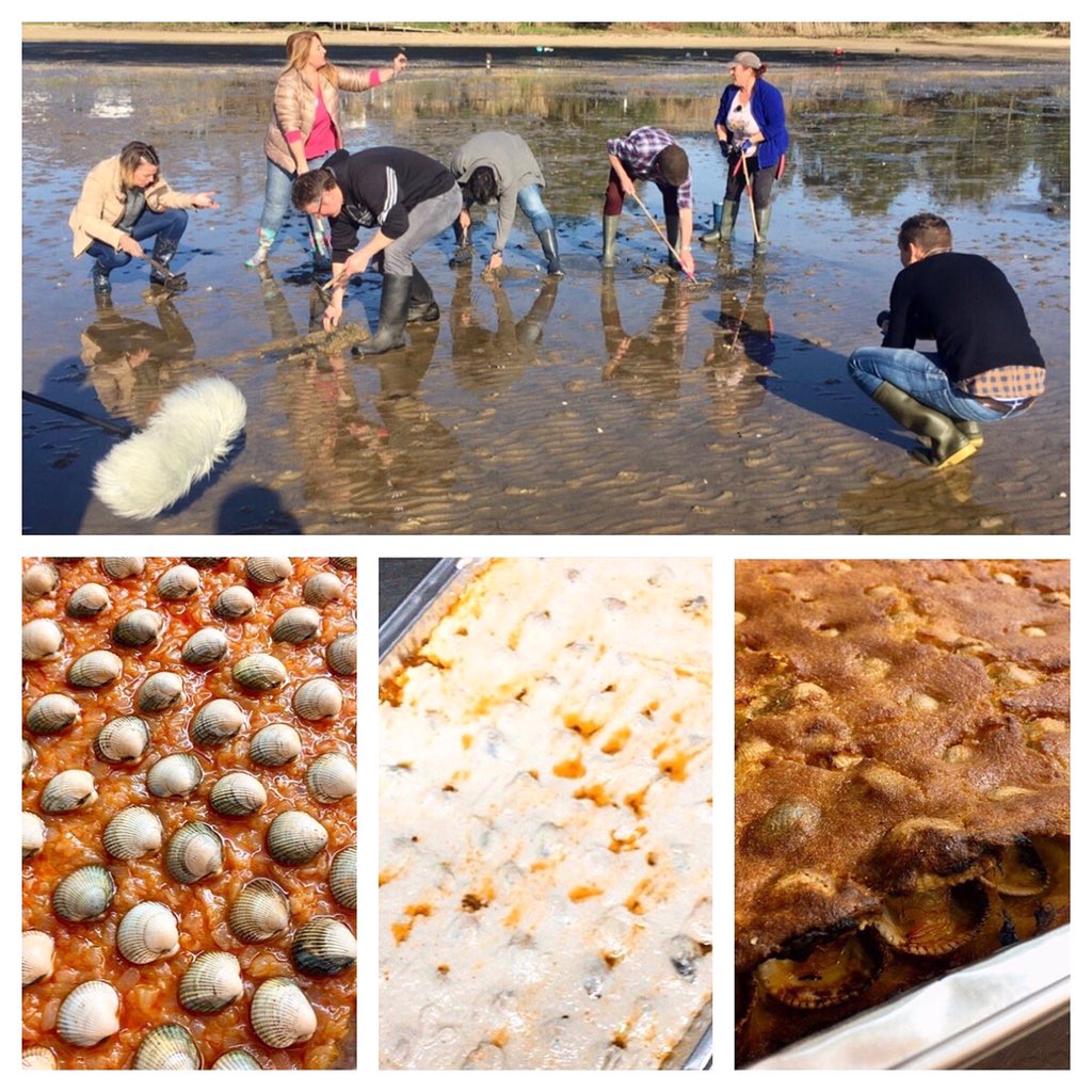 Primero mariscar para hacer la empanada de berberechos con concha! Espectacular #turismo #Gastronomia #Galicia #barbanza