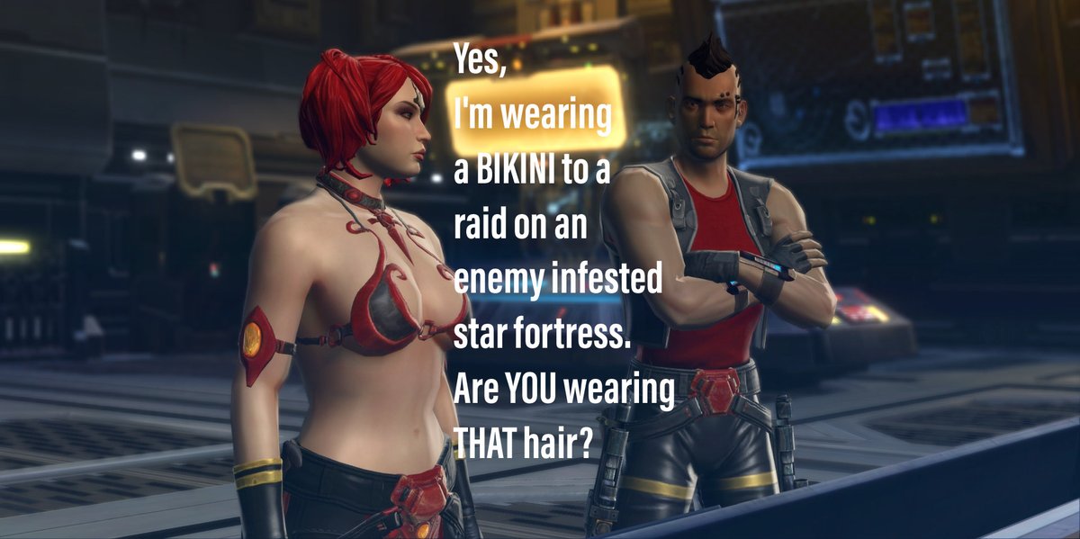 KelliehWildcat's tweet photo. I looked at this screenshot and all I could hear was her voice. π That's my Fox.
#theronshan #idiotspy #jedimasterfoxiestarfire #theriggslegacy #swtor #swtorfamily https://t.co/kJt5qT37Sa