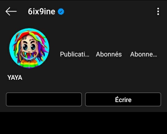 La Page instagram de 6ix9ine complètement vide 🔴⚠️⚠️