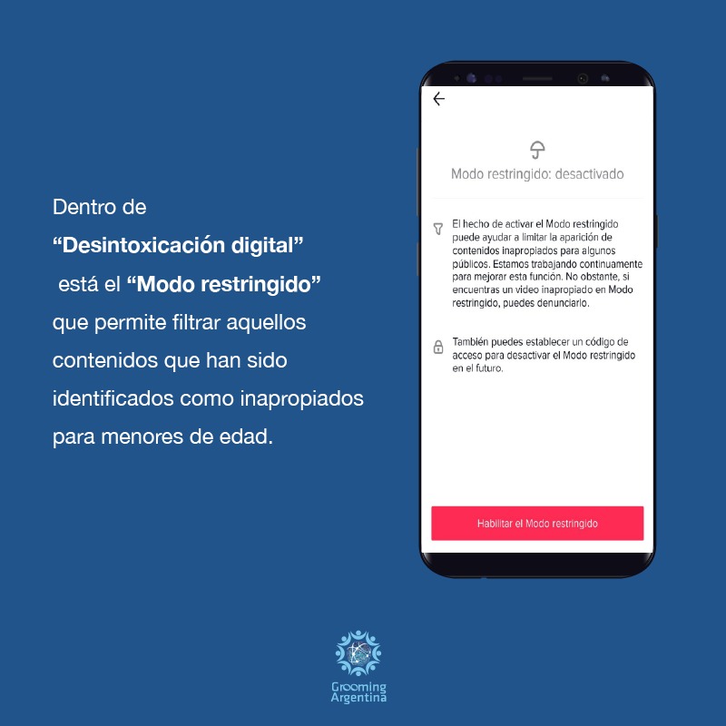 GroomingArg's tweet photo. 🔎Consejos para proteger la privacidad y denunciar #grooming en Tik tok📲 https://t.co/WTgJQ3DjM9
