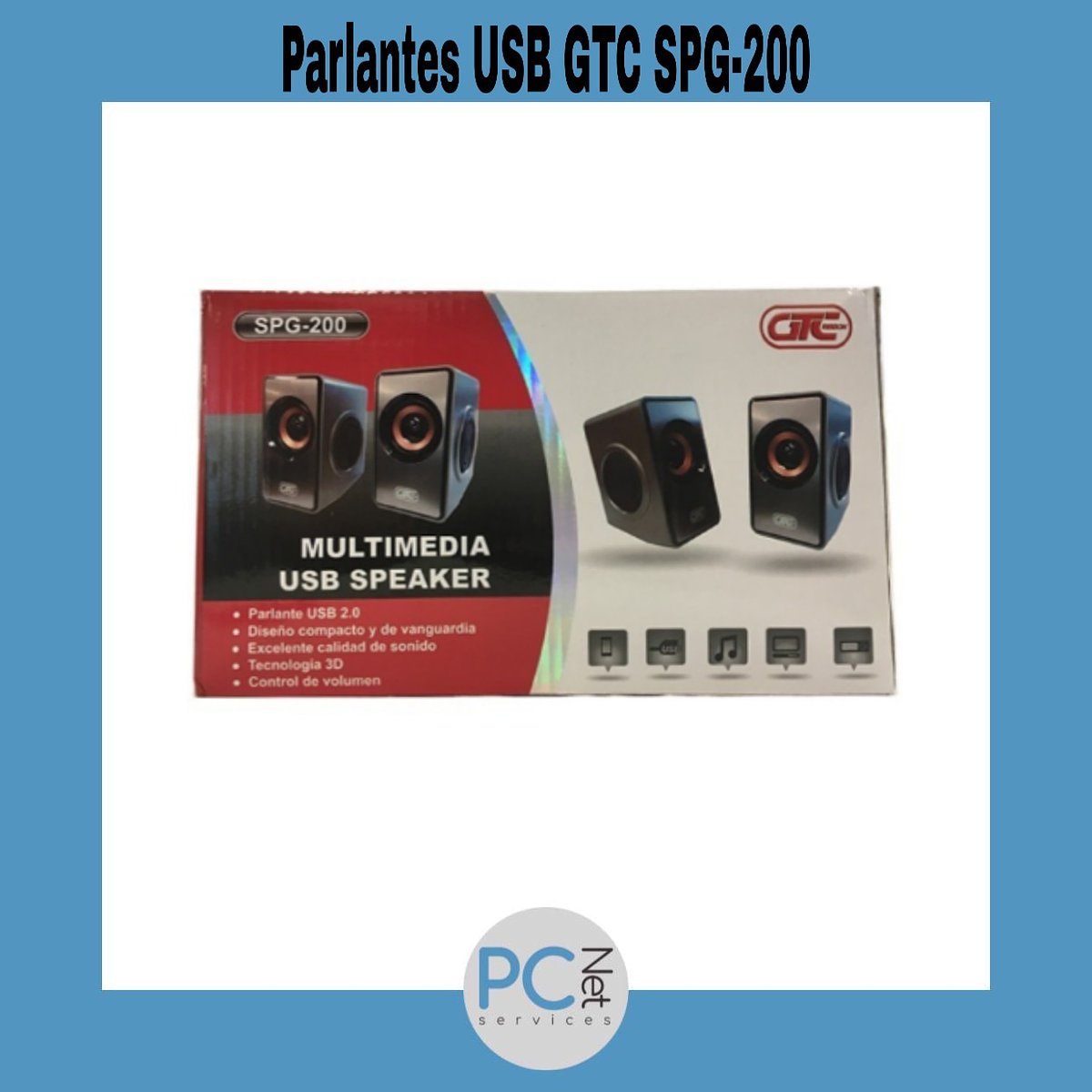 pcnetservices's tweet photo. Parlantes USB GTC SPG-200 para computadoras y notebooks
#parlante #parlantes #usb #USB #gtcribbon #compu #compus #computadora #computadoras #notebook #notebooks #sonido #sonidos #ruido #ruidos #calidad #musica #canciones #temas #volumen #3D #pcnetservices https://t.co/K38J3LtKZd