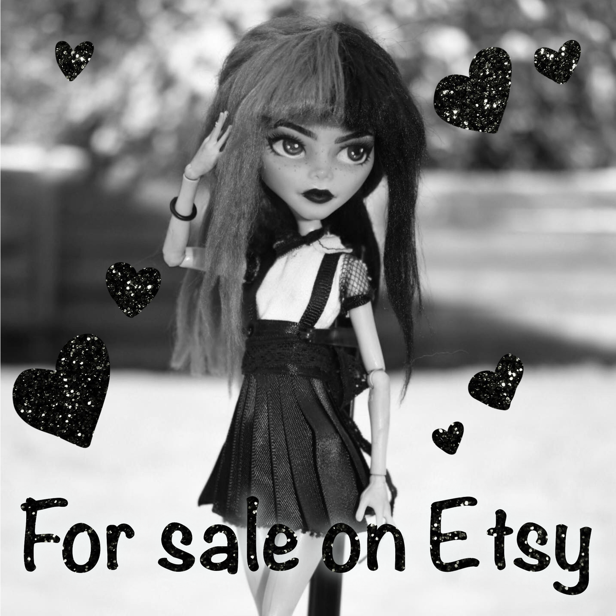 galaxycustom's tweet photo. I've just opened an Etsy store to sell my custom dolls!! 
So far theres only one up for sale but keep your eyes open for more soon, you can find her here!❤️
https://t.co/H1B8MQDJSy
#dollcustoms #customdolls #monsterhighcustomdolls #ooakdolls #artdolls #forsale #etsy #monochrome https://t.co/O9JavjWi36