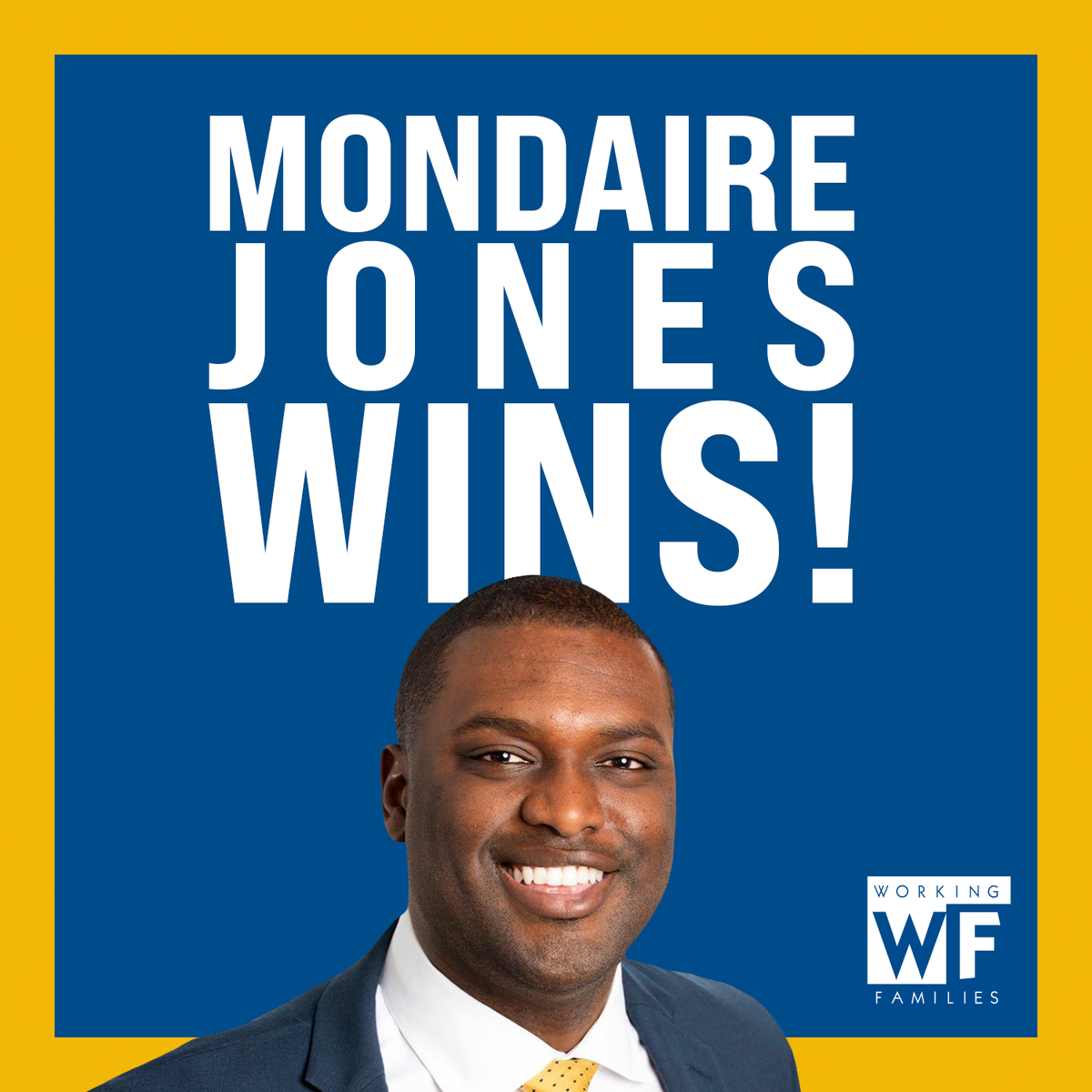 WorkingFamilies's tweet photo. Congratulations โ OFFICIALLY โ to @NYWFP champ @MondaireJones in #NY17! https://t.co/w5rRJsrp3N