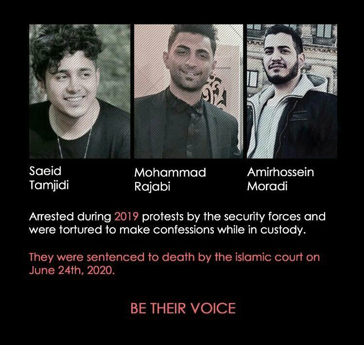 THESE young men were arrested and tortured like many other protestors in iran.They were protesting for simple human rights! BUT they got into prison and tortured.AND NOW THEY'RE GETTING EXECUTED FOR NO REASON.WE NEED TO BE THEIR VOICEWE NEED ACTION NOWUSE THE HASHTAGS