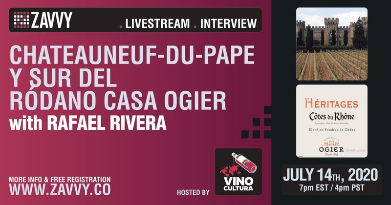 Esta noche en Vino Cultura: Chateauneuf-du-Pape y Sur del Ródano Casa Ogier con Rafael Rivera - mailchi.mp/zavvy/schedule…