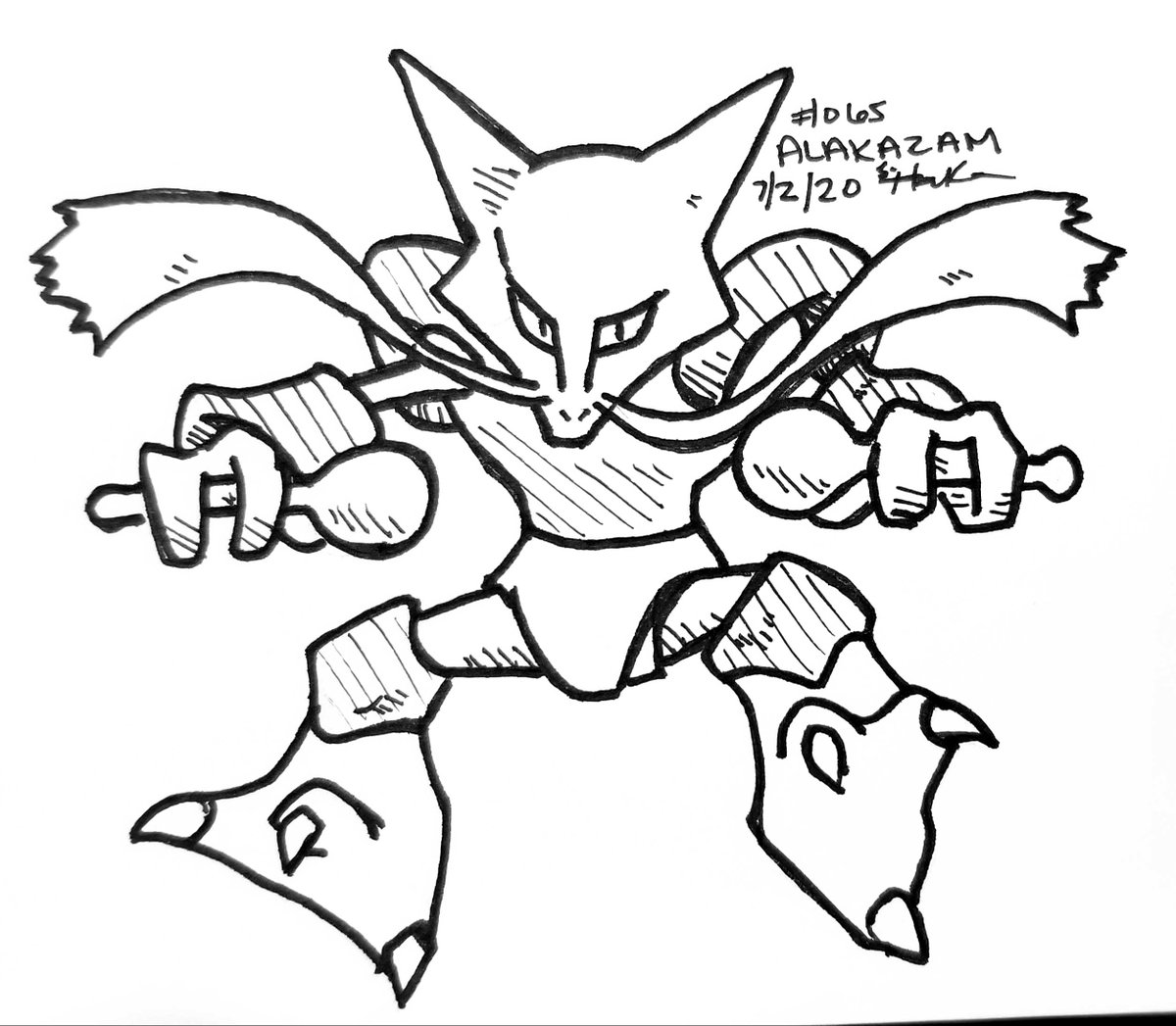 Reverrii_Pixy's tweet photo. #DrawEveryPokemon
065 #Alakasam
#Pokemon • #PokemonArt • #TraditionalArt • #Drawing https://t.co/ectmnXp1EB
