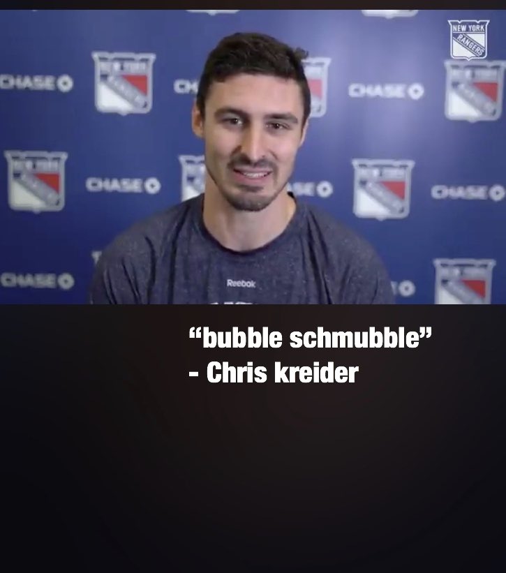 NYR head coach David Quinn on his expectations for players staying in the bubble during 2020 playoffs: