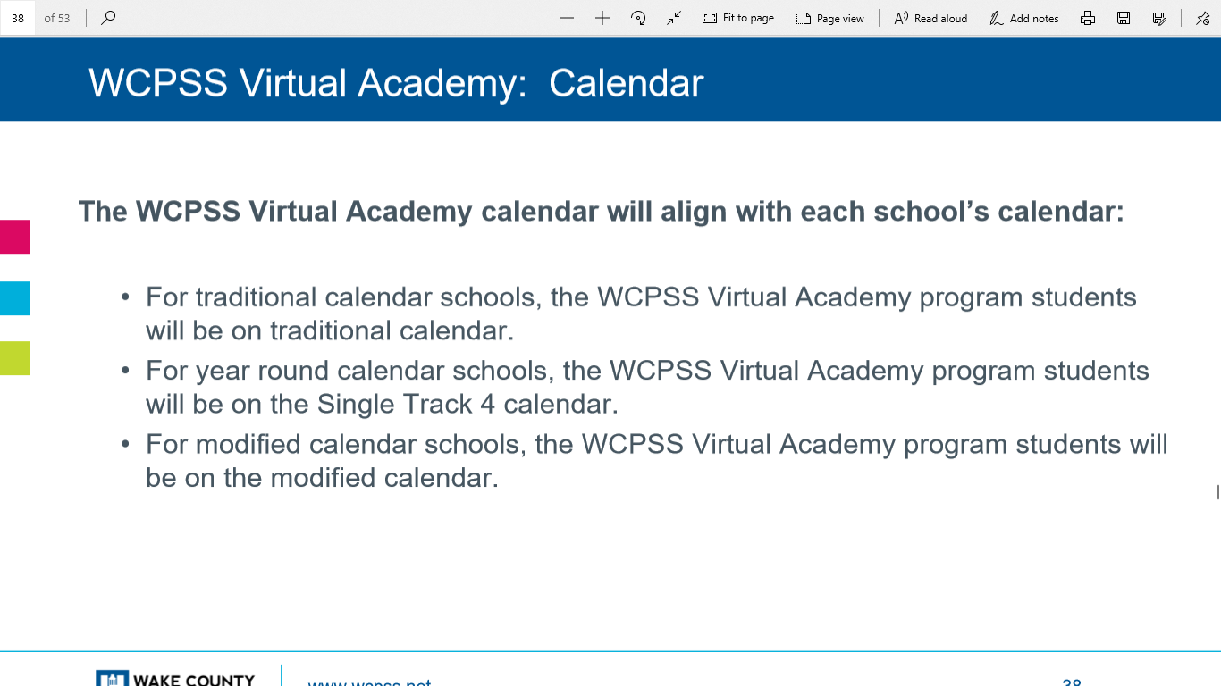 Wake County Virtual Academy Spring Semester