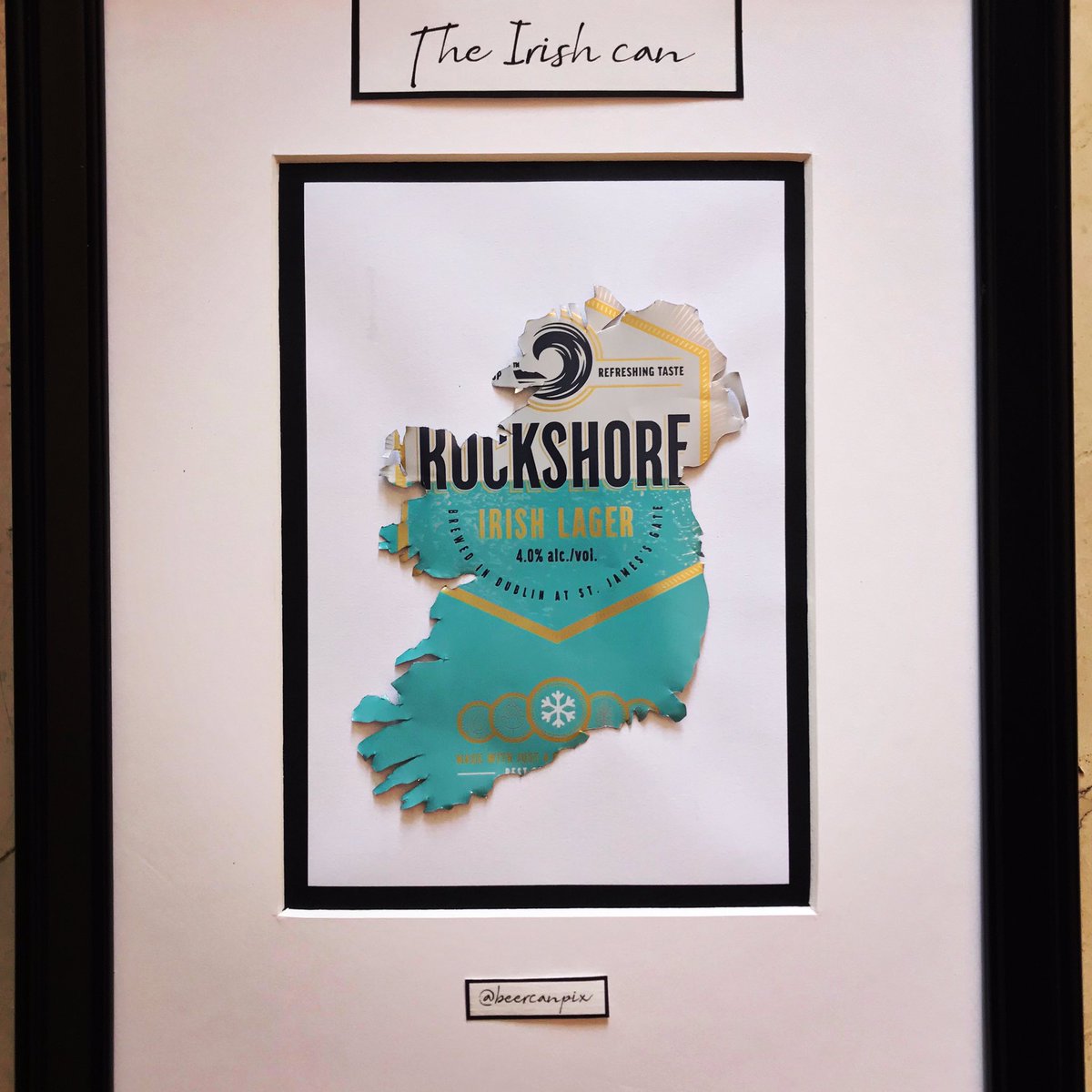 Our latest handcut #beercanpix heads back to #ireland for a pint of refreshing #rockshore 
Contact us by DM for postage rates all around the world