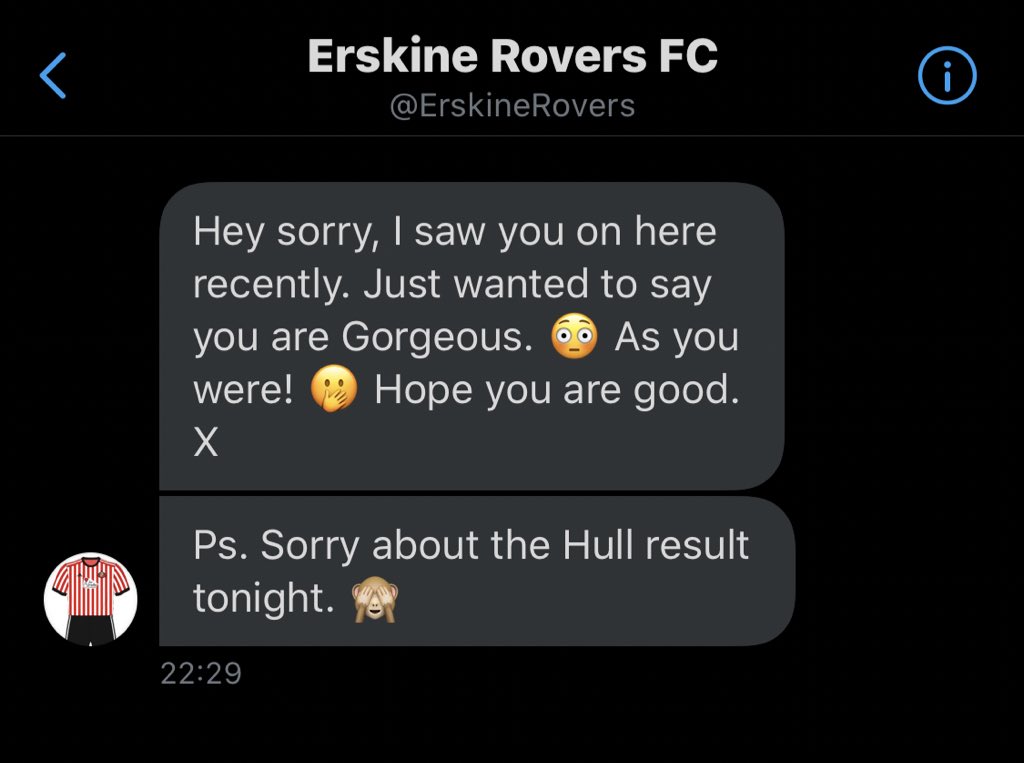BobbiHuyton's tweet photo. You know it’s been a shit show of a night when the highlight is being chatted up by a Sunday League team 🙃 https://t.co/UYU3lOocqS