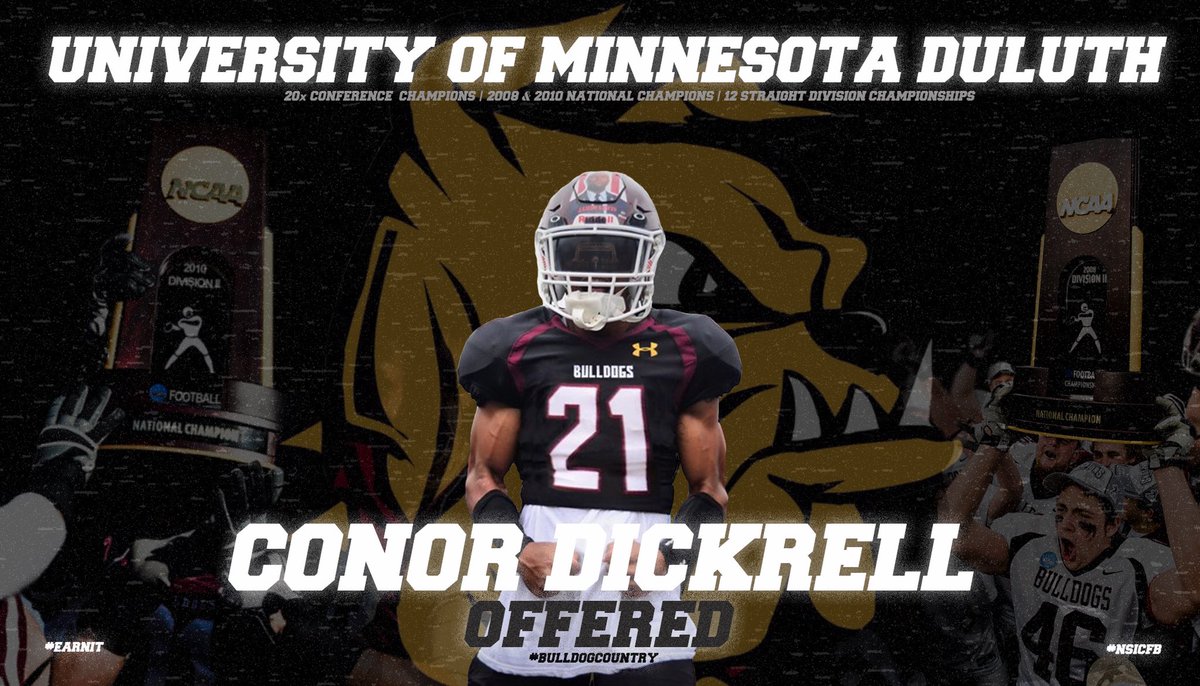 I am blessed to have received an offer from the University of Minnesota Duluth. Thank you to <a href="/CoachWiese/">Curt Wiese</a>, <a href="/CoachMcLin/">Marcus McLin</a>, <a href="/CoachStegerUMD/">John Steger</a> and the rest of the staff at MDU for this great opportunity. #GoBulldogs