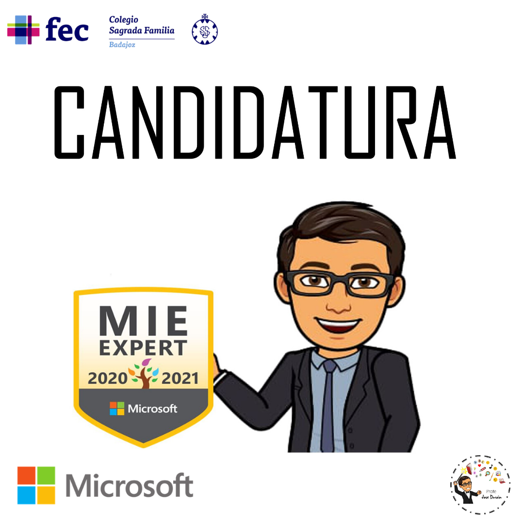 Yo ya he presentado mi candidatura a @MicrosoftEduEsp para ser #MIEExpet. Esto es una posibilidad brillante para los docentes que amamos la Educación y la tecnología.