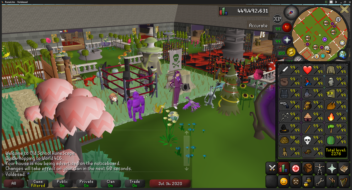 The time has come! Maxing one hour from now. Come chill in my POH, w512 Rimmington in meantime. Cx in the chat lads.
twitch.tv/voldesad