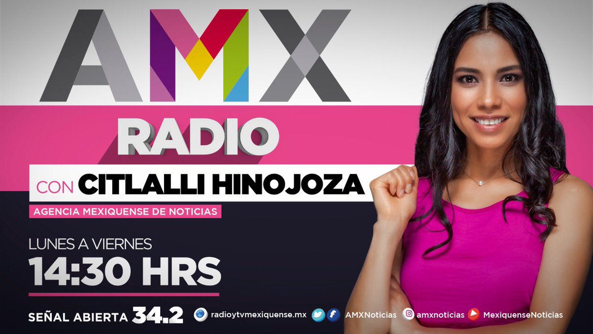 CitlaliHinojoza's tweet photo. Iniciamos una nueva etapa.
Ahora la voz informativa también es imagen.

Acompáñanos de lunes a viernes de 14:30 a 15:00 horas en @AMXNoticias Canal 34.2 de @MexiquenseTV en la 
#AgenciaMxNoticias
#AMxNoticias https://t.co/odGSMjHnYr